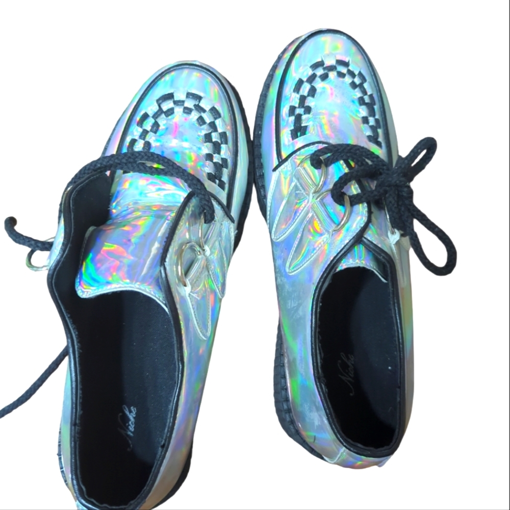 Men's niche holographic loafers
